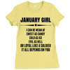 Super January Girl Ladies Fitted T-Shirt