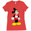 mickey with canada Ladies Fitted T-Shirt