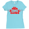 real men and women play games Ladies Fitted T-Shirt