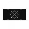 Compass Whit Circle License Plate