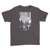 banksy street art zebra bar code Youth Tee