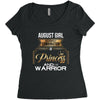august girl is a perfect combination of princess and warrior Women's Triblend Scoop T-shirt