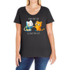 finn the cat &amp; jake the cat Ladies Curvy T-Shirt