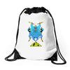 demon squid god Drawstring Bags