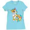Robotic Baby Unicorn Ladies Fitted T-Shirt