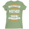 Super Cool Mother Of A Freaking Awesome Son Ladies Fitted T-Shirt