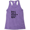rock paper scissors lizard spock big bang theory geek nerd gift t shir Racerback Tank
