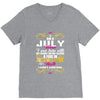 i am a July women V-Neck Tee
