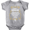 i am a gemini Baby Onesie