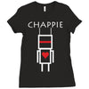 chappie robot movie logo Ladies Fitted T-Shirt