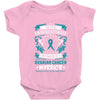 Never Underestimate the Strength of a Ovarian Cancer Warrior Baby Bodysuit