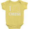 i love cheese Baby Onesie