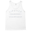 lipstick diamonds champagne Tank Top