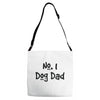 number one dog dad Adjustable Strap Totes