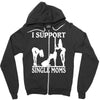 i support single moms Zipper Hoodie