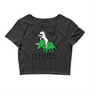 To The Disco (Unicorn Riding Triceratops) Crop Top