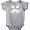 hipster glasses and moustache Baby Bodysuit