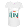 Born To Love Him (Born To Love Her &ndash; Born To Love Him Couples Design Maternity Scoop Neck T-shirt