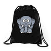 kids elephant Drawstring Bags