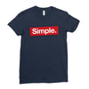 simple red Ladies Fitted T-Shirt
