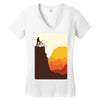 break on the mountain Women's V-Neck T-Shirt