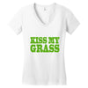 kiss my grass Women's V-Neck T-Shirt