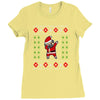 pug christmas Ladies Fitted T-Shirt