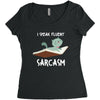 i speak fluent sarcazm Women's Triblend Scoop T-shirt