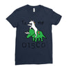 To The Disco (Unicorn Riding Triceratops) Ladies Fitted T-Shirt