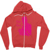 pink freud Zipper Hoodie