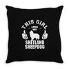This Girl Loves Shetland Sheepdog Throw Pillow