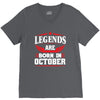 Legends Are Born In October V-Neck Tee