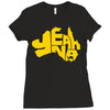 yeah nah Ladies Fitted T-Shirt