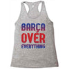 barca over everything!! Racerback Tank