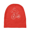 shark riding bicycle bike funny Baby Beanies