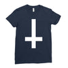 wasted youth inverted cross indie geek swag funny Ladies Fitted T-Shirt