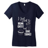 i just want to drink coffee &amp; bake things Women's V-Neck T-Shirt