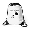 i wet my plants Drawstring Bags