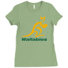 wallabies gold logo Ladies Fitted T-Shirt