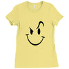evil acid house smiley smily face mens t shirt Ladies Fitted T-Shirt