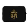 kings are born in 1975 Laptop sleeve