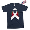 lung cancer white ribbon Exclusive T-shirt