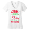 jolliest bunch of elves this side of the nuthouse Women's V-Neck T-Shirt