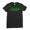 black funny glow in dark glowing Ladies Fitted T-Shirt