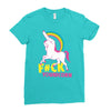 gay pride f#ck younicorn funny rude unicorn Ladies Fitted T-Shirt