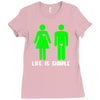 life is simple funny Ladies Fitted T-Shirt