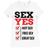 Sex Yes Please Ladies Fitted T-Shirt