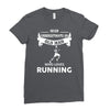 who loves running Ladies Fitted T-Shirt