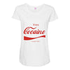 enjoy cocaine funny gray Maternity Scoop Neck T-shirt