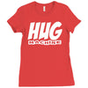 hug machine funny joke Ladies Fitted T-Shirt